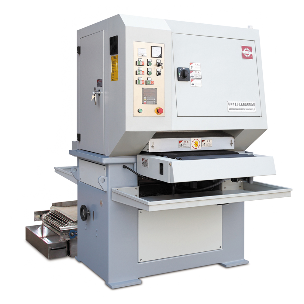 Simple yet efficient entry level wet operation wide abrasive belt